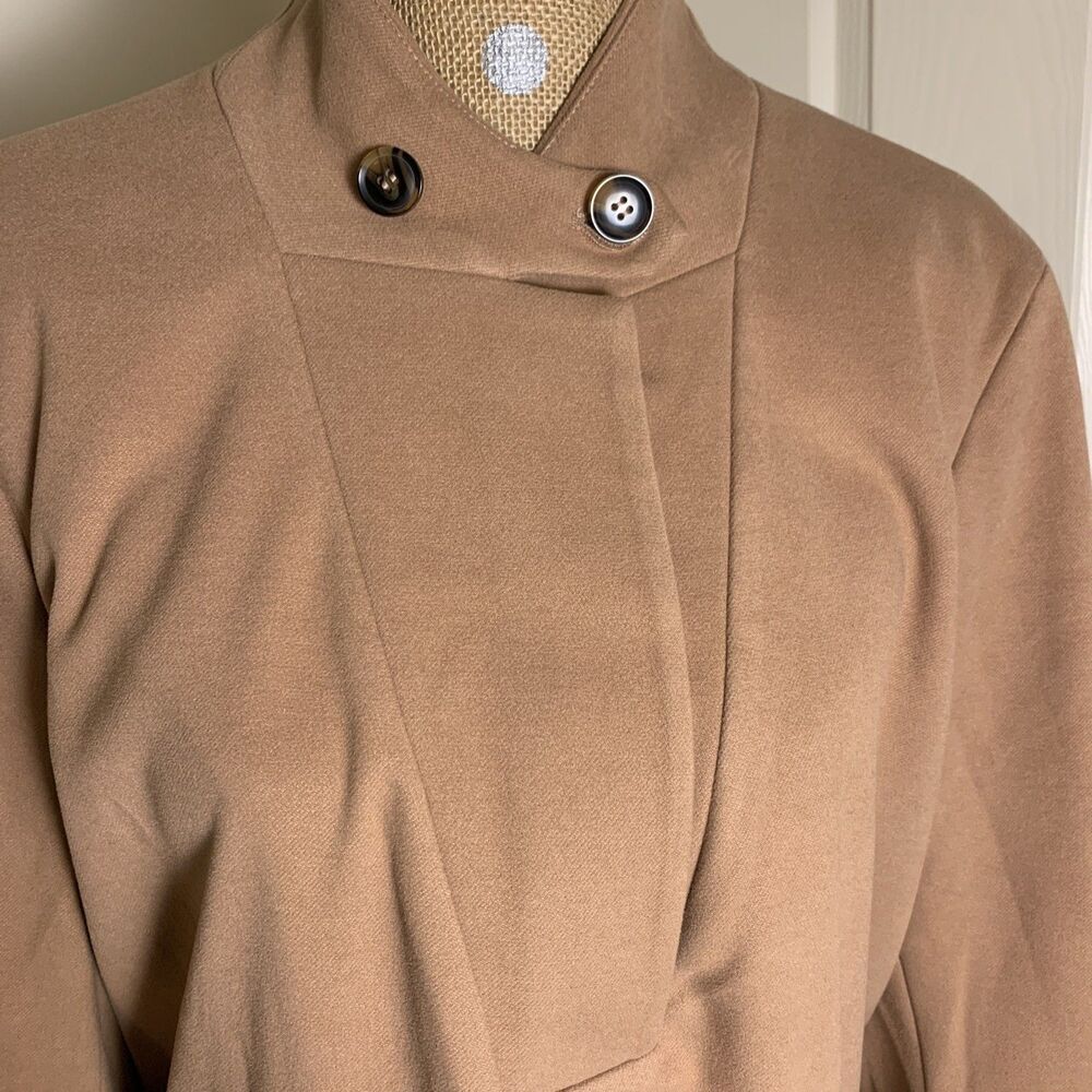 TUCKERNUCK Womens Camel Emerson Coat Dress XXL Career Office Minimalist Preppy - Picture 4 of 16